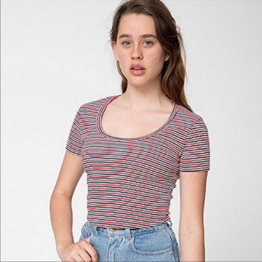 American Apparel stripped crop top